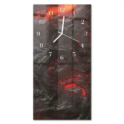 Horloge murale en verre rectangulaire Lave