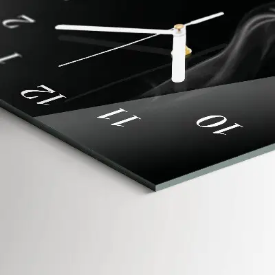 Horloge murale en verre rectangulaire Tasse