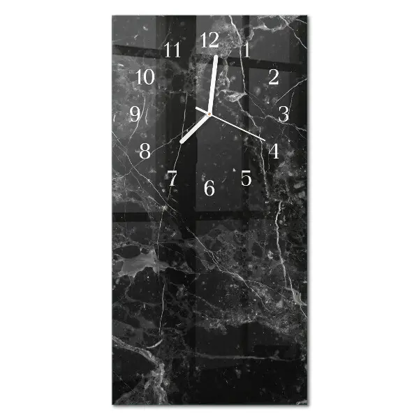 Horloge murale en verre rectangulaire Graphite
