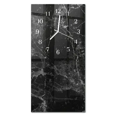 Horloge murale en verre rectangulaire Graphite
