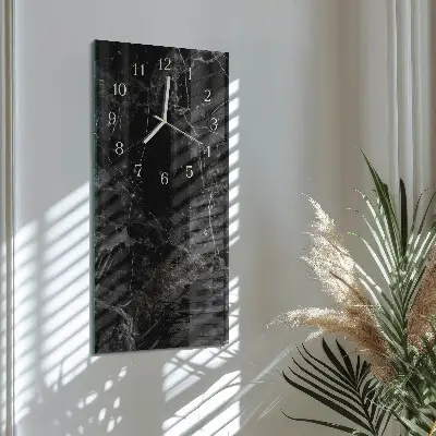 Horloge murale en verre rectangulaire Graphite