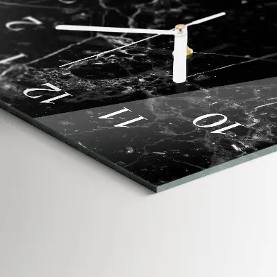 Horloge murale en verre rectangulaire Graphite