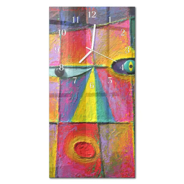 Horloge murale en verre rectangulaire Morceau