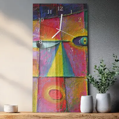 Horloge murale en verre rectangulaire Morceau