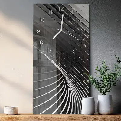 Horloge murale en verre rectangulaire Abstraction