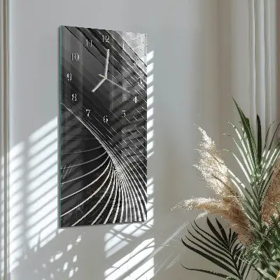 Horloge murale en verre rectangulaire Abstraction