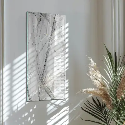 Horloge murale en verre rectangulaire Rideau