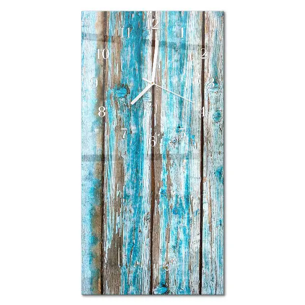 Horloge murale en verre rectangulaire Bois
