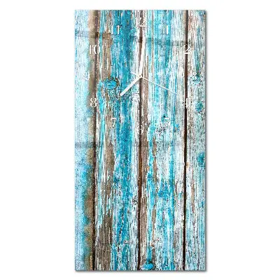 Horloge murale en verre rectangulaire Bois