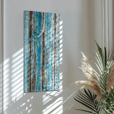 Horloge murale en verre rectangulaire Bois
