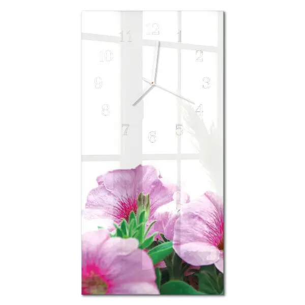 Horloge murale en verre rectangulaire Primevères