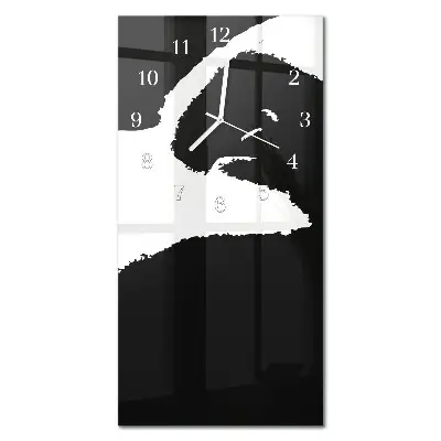Horloge murale en verre rectangulaire Abstraction
