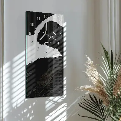 Horloge murale en verre rectangulaire Abstraction