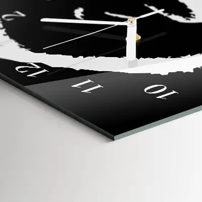 Horloge murale en verre rectangulaire Abstraction