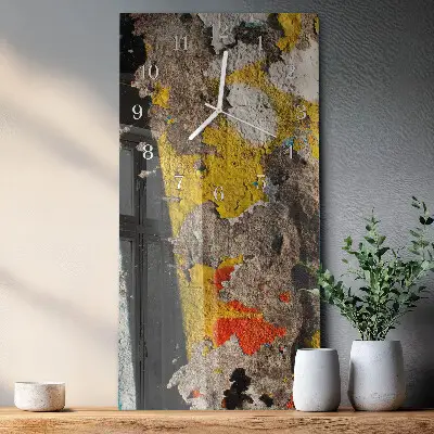 Horloge murale en verre rectangulaire Surface fissurée