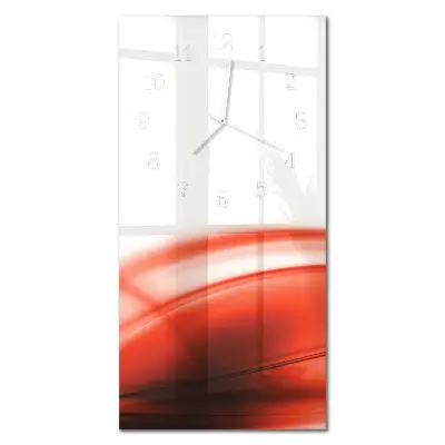 Horloge murale en verre rectangulaire Lignes abstraites