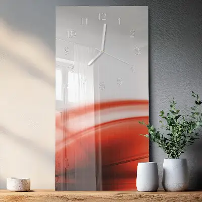 Horloge murale en verre rectangulaire Lignes abstraites