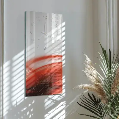 Horloge murale en verre rectangulaire Lignes abstraites