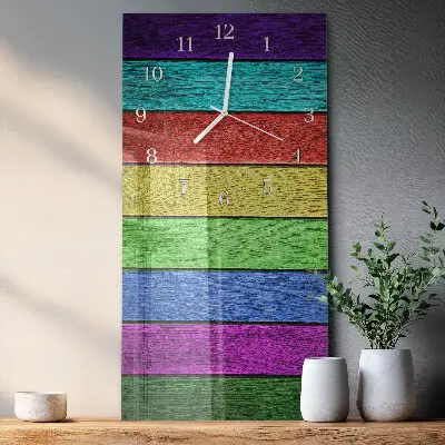Horloge murale en verre rectangulaire Plaque