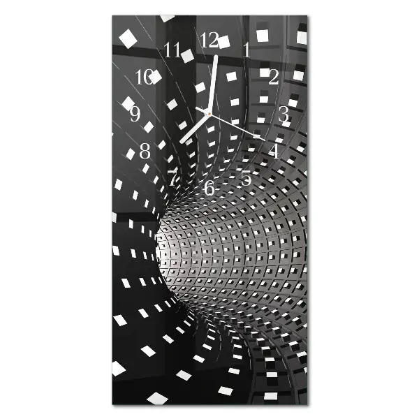 Horloge murale en verre rectangulaire Tunnel