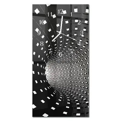 Horloge murale en verre rectangulaire Tunnel
