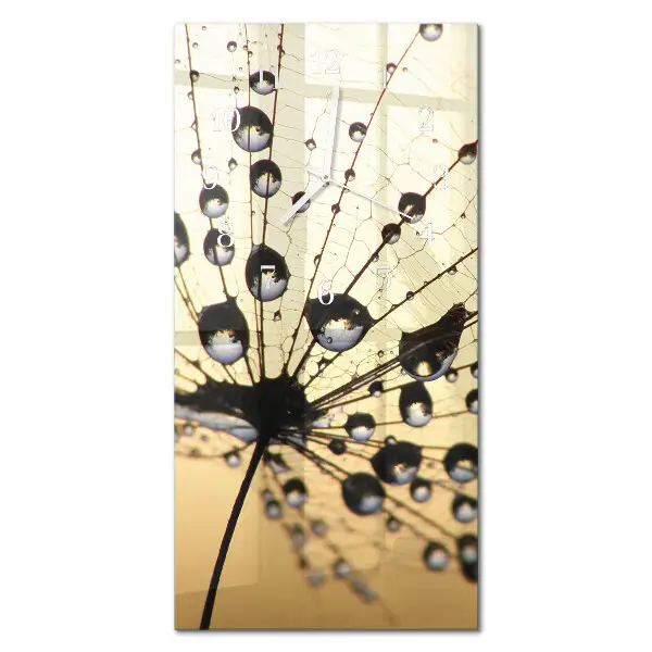 Horloge murale en verre rectangulaire Toile d'araignée