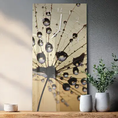 Horloge murale en verre rectangulaire Toile d'araignée