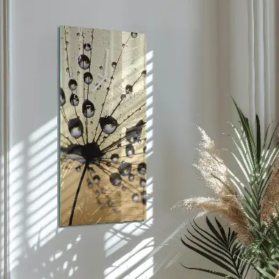 Horloge murale en verre rectangulaire Toile d'araignée