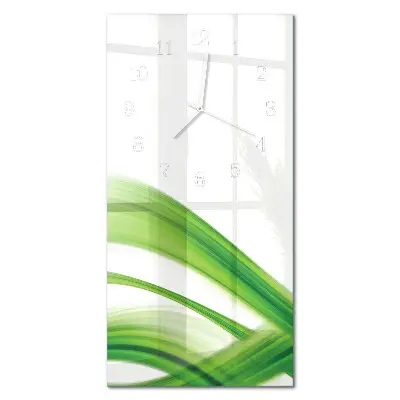 Horloge murale en verre rectangulaire Vague abstraite