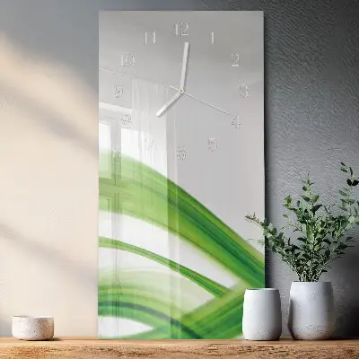 Horloge murale en verre rectangulaire Vague abstraite