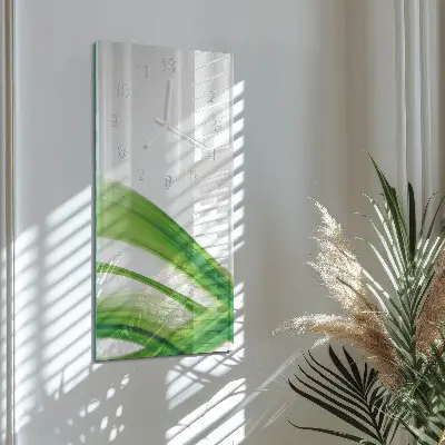 Horloge murale en verre rectangulaire Vague abstraite