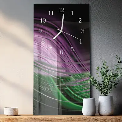 Horloge murale en verre rectangulaire Art abstrait