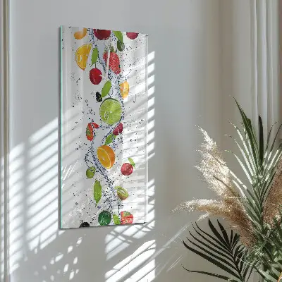 Horloge murale en verre rectangulaire Fruit