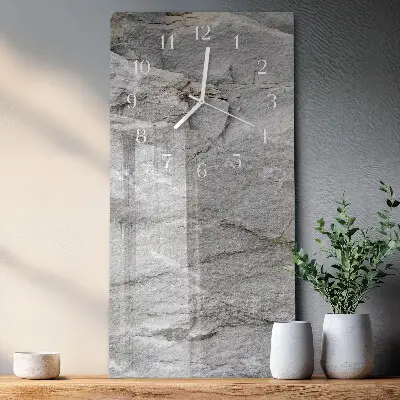 Horloge murale en verre rectangulaire Pierre