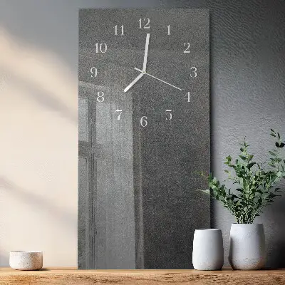 Horloge murale en verre rectangulaire Mur de marbre