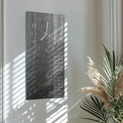 Horloge murale en verre rectangulaire Mur de marbre
