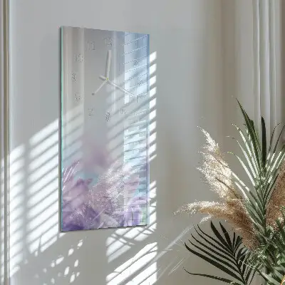 Horloge murale en verre rectangulaire Violet
