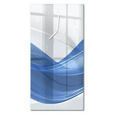 Horloge murale en verre rectangulaire Lignes abstraites