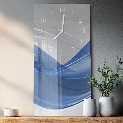 Horloge murale en verre rectangulaire Lignes abstraites