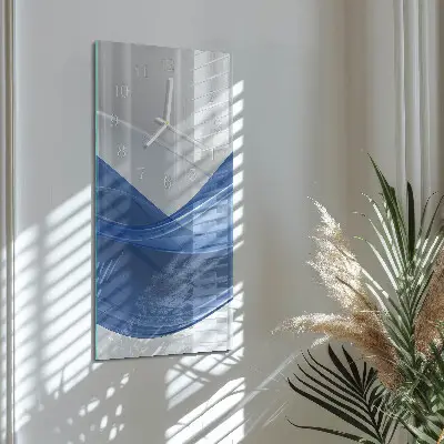 Horloge murale en verre rectangulaire Lignes abstraites