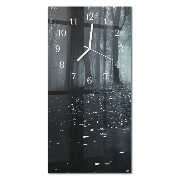 Horloge murale en verre rectangulaire Forêt