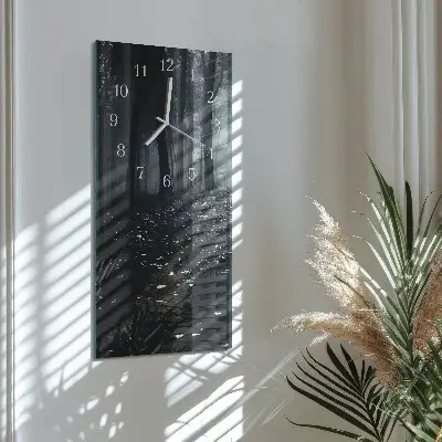 Horloge murale en verre rectangulaire Forêt
