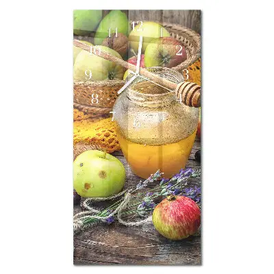 Horloge murale en verre rectangulaire Table d'automne