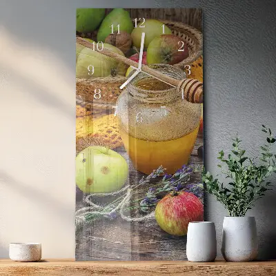 Horloge murale en verre rectangulaire Table d'automne