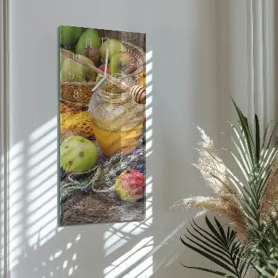 Horloge murale en verre rectangulaire Table d'automne