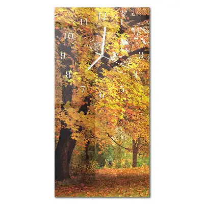 Horloge murale en verre rectangulaire Arbre