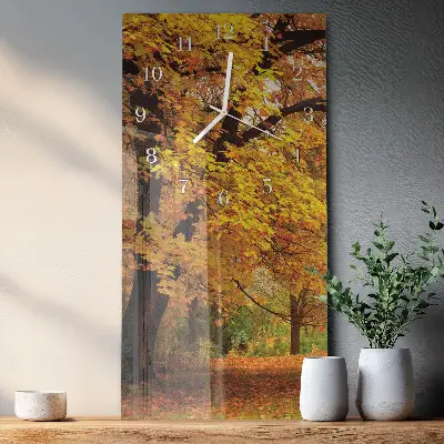 Horloge murale en verre rectangulaire Arbre