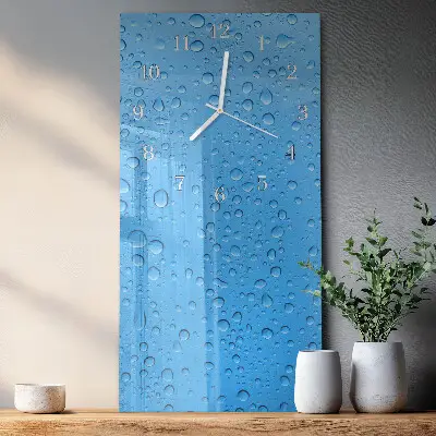 Horloge murale en verre rectangulaire Une goutte d'eau
