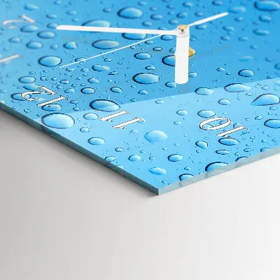 Horloge murale en verre rectangulaire Une goutte d'eau