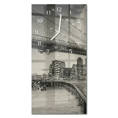 Horloge murale en verre rectangulaire Perspectives